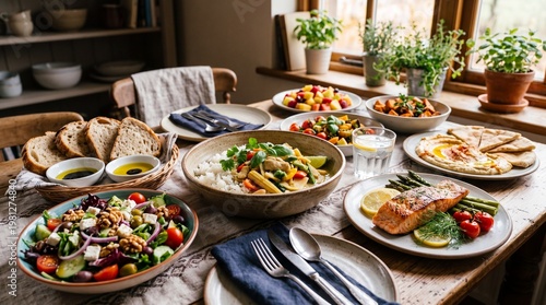 table with food