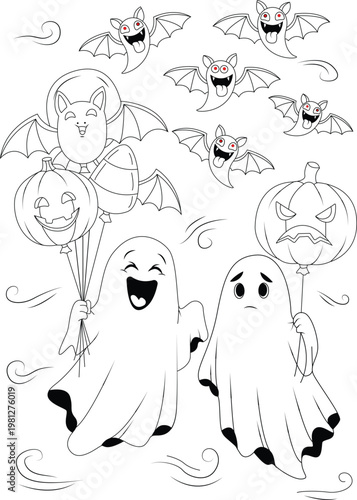 Cute Halloween Cupcake with Skull Decoration Coloring Page for Kids