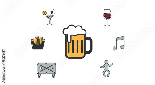 A cartoon beer mug with foam.