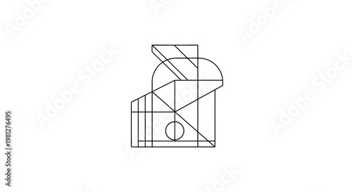 Detailed blueprint of mechanical component.