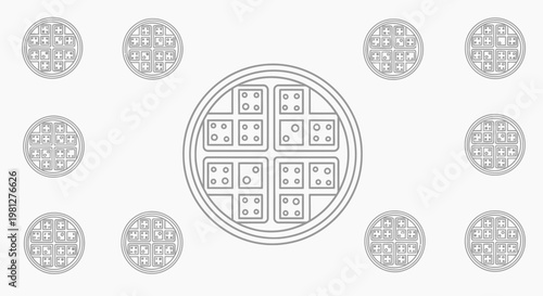Circle Pattern Design Elements Graphics.