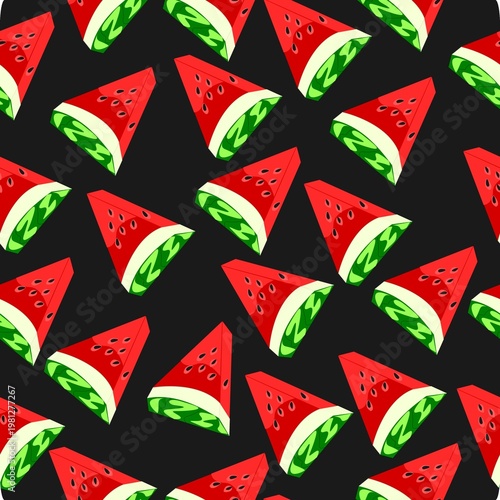 seamless background with watermelon