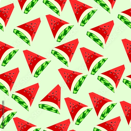 seamless pattern with watermelon