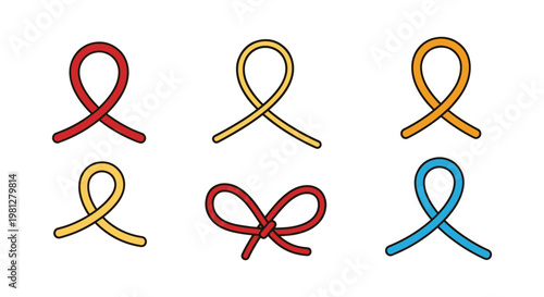 Crochet Loop Line art vector minimal abstract design illustration