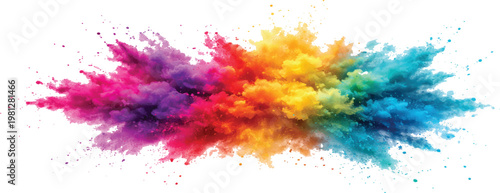 Burst of Color Vibrant Powder Explosion for Celebrations and Creative Projects