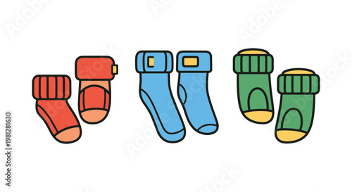 Foot warmer Line art vector simple abstract minimal shapes