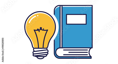 Illustration depicting the fusion of knowledge and innovative ideas for learning