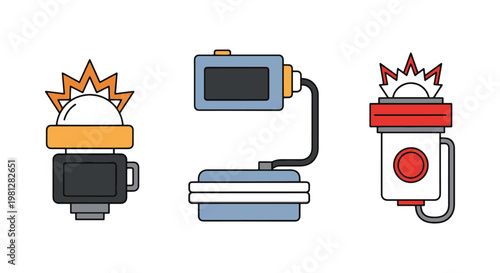 Flashback arrestor Line art simple abstract colorful vector
