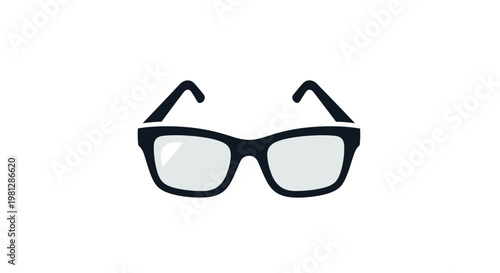 Minimalist Illustration of Eyeglasses Depicting Sight, Clarity, and Visual Enhancement