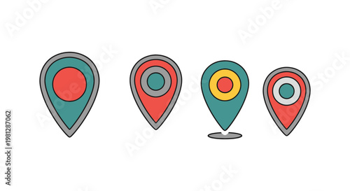 stop locator Line art vector creative abstract modern illustration