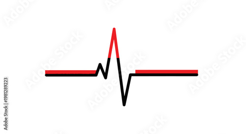 Minimalist Heartbeat Illustration Depicting Life, Health, Vitality, and Medical Concepts