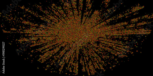 A vibrant digital abstract fractal burst radiates energy with glowing spiral rays and a colorful star pattern set against a textured grunge background of deep space technology art