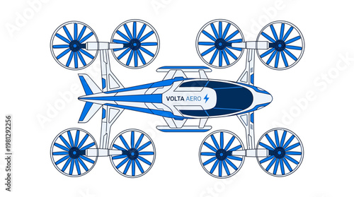 Aerial topview of an isolated aircraft with vector design for aviation purposes