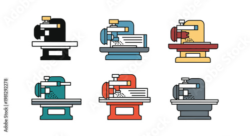 Surface Grinder Line art modern pattern abstract vector