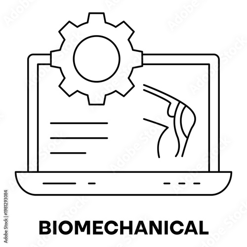 Biomedical Robotics Icon with Human Interaction