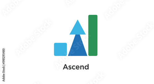 Abstract illustration of upward trend, suitable for business and financial concepts