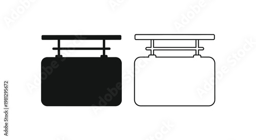 Two minimalist illustrations of a container with a stacked lid