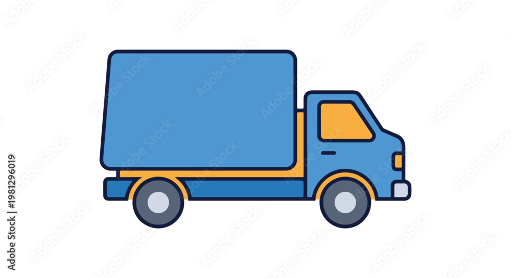 Fototapeta premium Freight Service Line art modern abstract colorful illustration