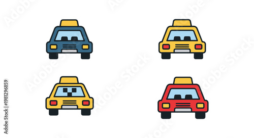 taxi stand Line art vector clean minimal abstract