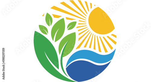 Conceptual representation of environmental sustainability and ecological balance for a better planet