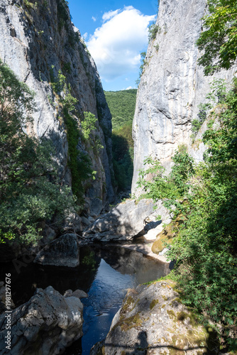 Summer view of Erma River Gorge near town of Tran, Bulgaria