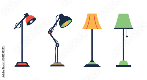 Floor Lamp Stand Line art modern minimal illustration vector