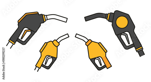 Diesel nozzle Line art vector creative abstract clean shapes