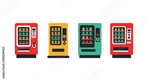 Ticket Vending Machine Line creative modern abstract vector