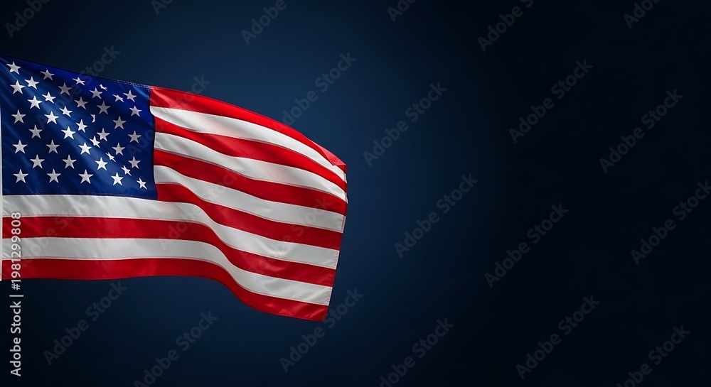 Obraz premium American Flag Day on a blue background