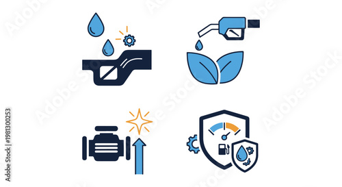 Fuel additive Line art vector clean abstract minimal