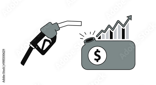 Fuel Management Line art clean color shapes vector