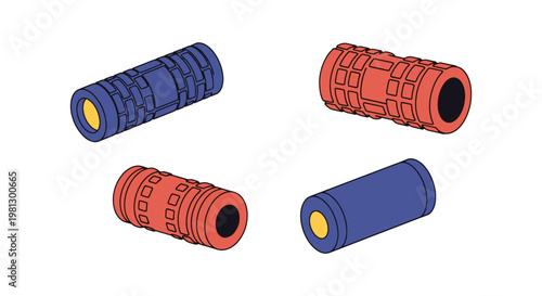 Foam Roller Line art vector modern clean shapes
