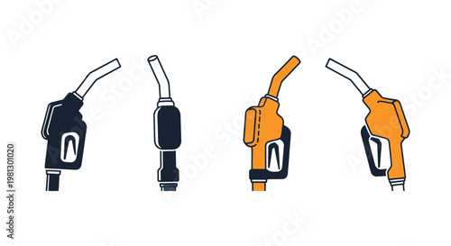 Fuel Nozzle Line art vector clean abstract creative illustration