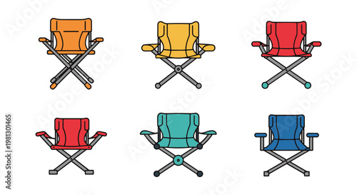 Foldable Kids Chair Line art abstract simple illustration