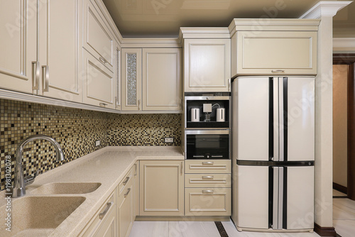 Facade kitchen furniture in the kitchen