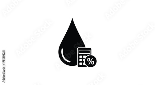 Fuel cost Line art vector minimal abstract clean