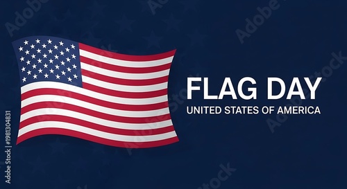 American Flag Day on a blue background