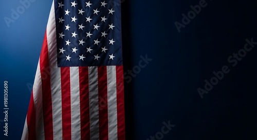 American Flag Day on a blue background