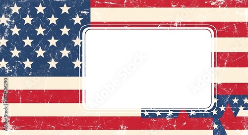 American Flag Day on a blue background