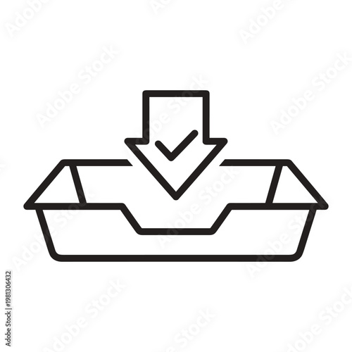 Confirmed product placement icon for e-commerce website interface design