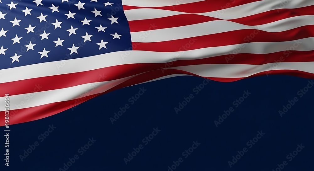 Fototapeta premium American Flag Day on a blue background