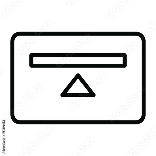 Free Download Credit card or payment card slot outline icon - GFXLoad