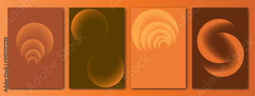 Abstract gradient forms a series of four vertical panels