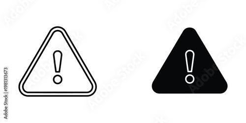 Comparison of warning symbols with different background colors for visibility contrast