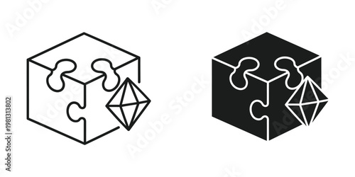 Hexagonal and cubic geometric shapes with integrated curved and star patterns