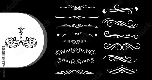 A collection of elegant and intricate design elements for creative projects