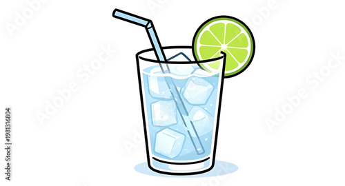 cold drink, refreshing beverage, iced tea, cocktail drink, glass water, ice cubes, lime slice, summer drink, cool beverage, fresh drink, citrus drink, chilled water, drink glass, thirst quencher, cold