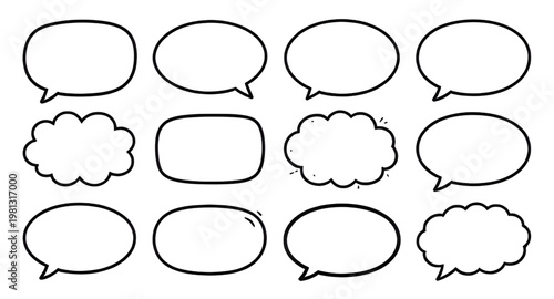 speech, bubble, chat, dialogue, talk, message, communication, blank, comic, text, conversation, balloon, icon, design, graphic, vector, simple