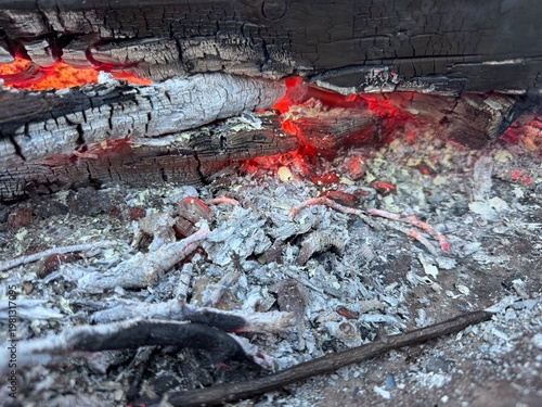 fire in the fireplace