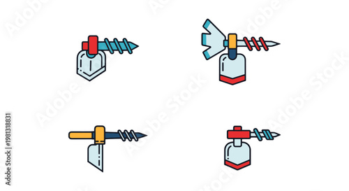 Garden Hoe Drill Line art creative abstract vector design